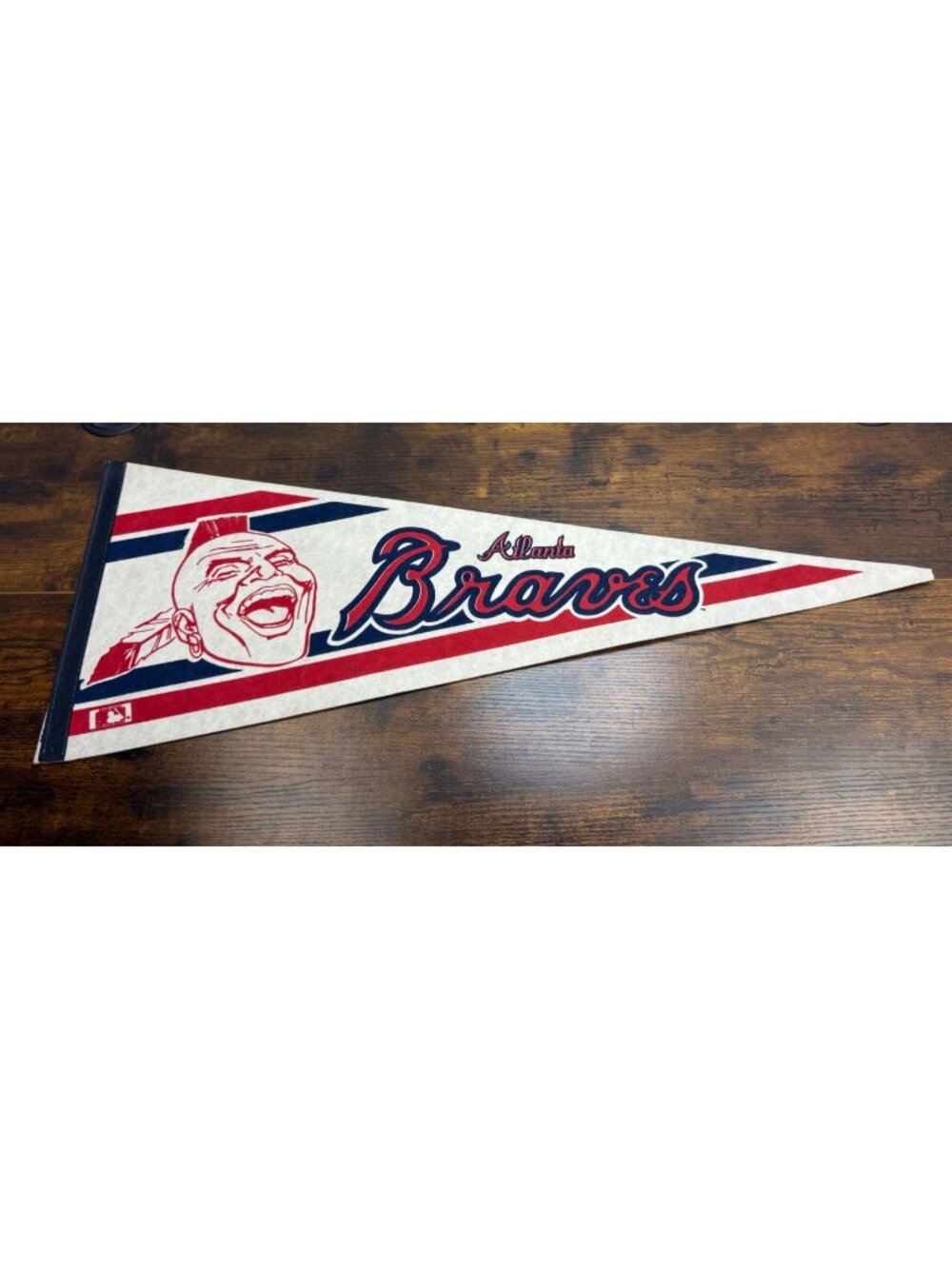 Atlanta Braves Vintage MLB Felt Pennant With Logo 30 inches
